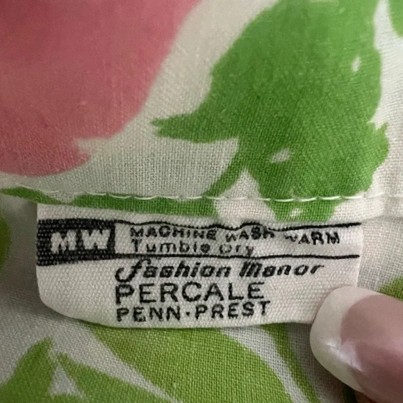 Vintage Floral Lace Lilly Pulitzer Like Twin Flat & Fitted Sheet Set Fashion - Picture 3 of 4